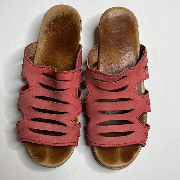 Dansko Strappy Slide Slip On Leather Mule Clogs - Picture 2 of 6